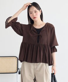earth music&ecology アソートラッフルブラウス