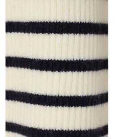 earth music&ecology ゴールド釦スリーブリブプルオーバー