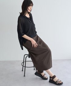 YECCA VECCA 【2点SET】シアーポロシャツ×キャミワンピース