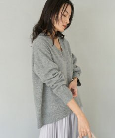 UNFILO ウールカシミヤ Vネックニット