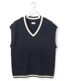 J.PRESS YORK STREET 【UNISEX】テープヤーンチルデン ニットベスト