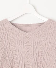 Feroux 【セットアイテム】ケーブルニット×オーガンジースカート