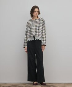 GRACE CONTINENTAL レースヘムツイードジャケット