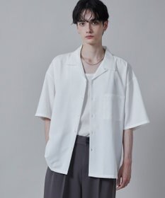 WEGO 【速乾/シワになりにくい】ドライポリオープンカラーシャツ(S)