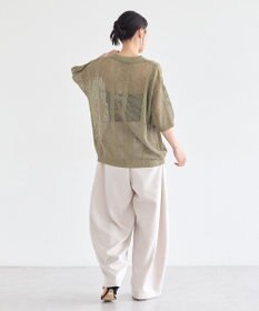earth music&ecology レーシースキッパーポロニットプルオーバー