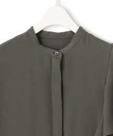 ICB 【接触冷感・UVケア・防シワ・洗える】エステルダブルクロス ラッフルスリーブワンピース