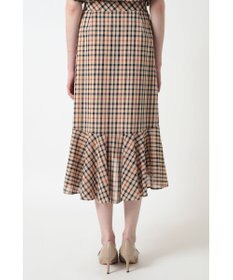 DAKS コットンボイル ペプラム フレアスカート