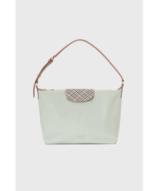 DAKS ナイロン×牛革 ハウスチェック ショルダーバッグ