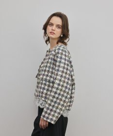 GRACE CONTINENTAL レースヘムツイードジャケット