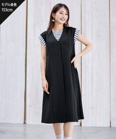 Tiaclasse L 【洗える】ジレワンピース