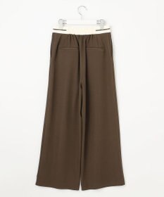 Feroux 【洗える】マーベルトデザイン セミワイドパンツ