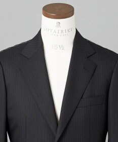 GOTAIRIKU 横に伸びる【TasmaniaWool/タマニアウール】ストレッチ スーツ（ブラックストライプ）