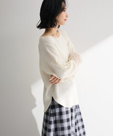 Green Parks 袖チュールリブプルオーバー