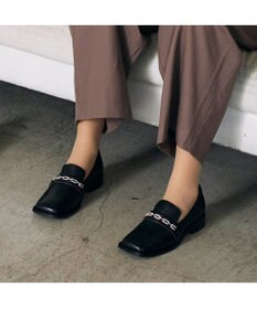 MODE ET JACOMO <MODE ET JACOMO>スクエアトゥチェーンローファー