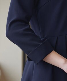 Tiaclasse 【ダブルクロス・洗える】 ナローVネックワンピース