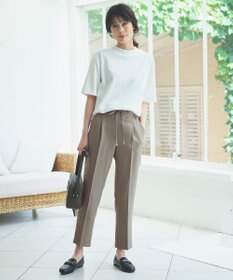 ANY L 【セットアップ対応/ウエストゴム】イージィケア美脚テーパードパンツ