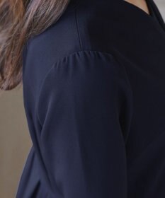 Tiaclasse 【ダブルクロス・洗える】 ナローVネックワンピース