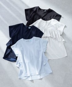 組曲 S 【接触冷感・UVケア】ライトアムンゼンジャージー フリルブラウス