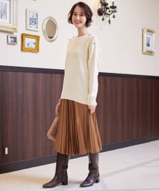 自由区 【洗える】ウールミックス フレンチマリン風ニット