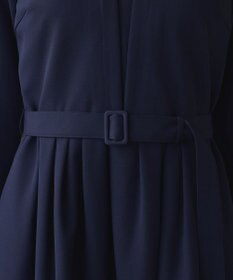 Tiaclasse 【ダブルクロス・洗える】 ナローVネックワンピース