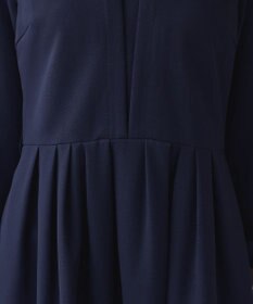 Tiaclasse 【ダブルクロス・洗える】 ナローVネックワンピース