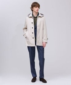 J.PRESS MEN 春の通勤にも【オンオフ兼用 / ストレッチ / 撥水】フードデタッチャブル バルマカンショートコート