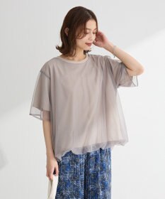 Green Parks チュールドッキングバルーン５分袖プルオーバー