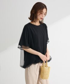 Green Parks チュールドッキングバルーン５分袖プルオーバー