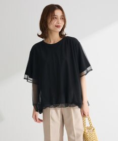 Green Parks チュールドッキングバルーン５分袖プルオーバー