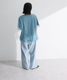 Green Parks チュールドッキングバルーン５分袖プルオーバー