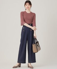 ANY SIS 【洗える】シアーディテール ニット