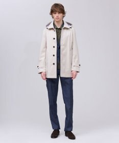 J.PRESS MEN 春の通勤にも【オンオフ兼用 / ストレッチ / 撥水】フードデタッチャブル バルマカンショートコート