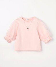 ANY KIDS チュール袖 七分Tシャツ