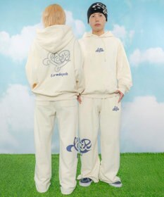 WEGO 【ユニセックス着用ITEM】ハートモチーフプルパーカー