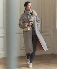 自由区 L 【洗える】ウールカシミヤ ハイネックニット (検索番号:JL27)