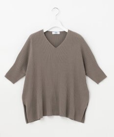 J.PRESS LADIES 【洗える】コットンシルクリラクシー Vネック ニット