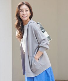 ANY L 【接触冷感/UVケア/アンチピリング】フーディーカーディガン