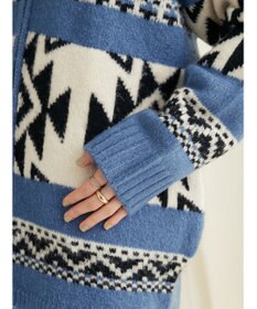 CRAFT STANDARD BOUTIQUE オルテガ柄ニットＺＩＰブルゾン