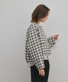 GRACE CONTINENTAL レースヘムツイードジャケット