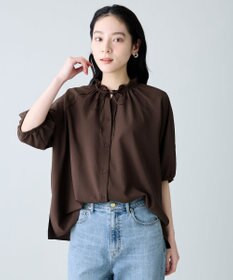ANY 楽映えフリルネックブラウス（セットアップ着用可）