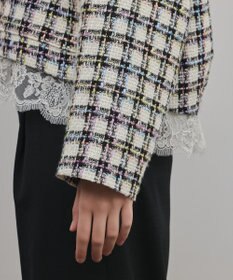 GRACE CONTINENTAL レースヘムツイードジャケット