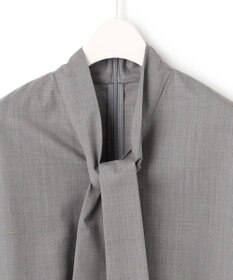 ICB 【洗える】T/Wブロード ボウタイブラウス