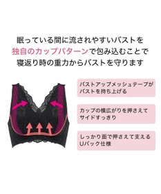 BRADELIS New York 【BRADELIS Me / ノンワイヤー・バストアップ】 カシュクールレーシィナイトブラ