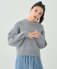 earth music&ecology スパンコールショートニットプルオーバー