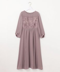 ANY SIS S 【洗える】フラワー刺繍パーツ ワンピース