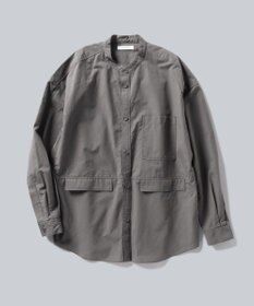 WHITE MAILS 【UNISEX】COTTON PAPER POPLIN BAND COLLAR SHIRT シャツ