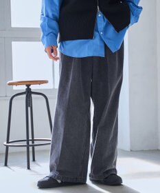 WEGO 【ウエストゴム】スーパーバギーデニムスラックス