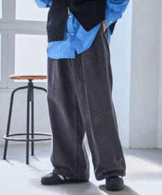 WEGO 【ウエストゴム】スーパーバギーデニムスラックス