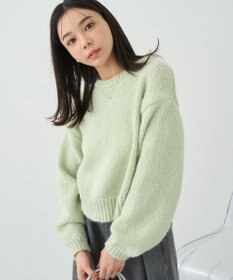 earth music&ecology スパンコールショートニットプルオーバー