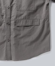 WHITE MAILS 【UNISEX】COTTON PAPER POPLIN BAND COLLAR SHIRT シャツ